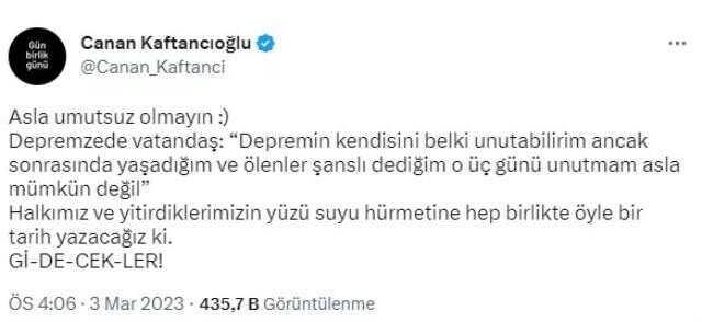 Canan Kaftancıoğlu: 'Asla Umutsuz Olmayın. Gidecekler'