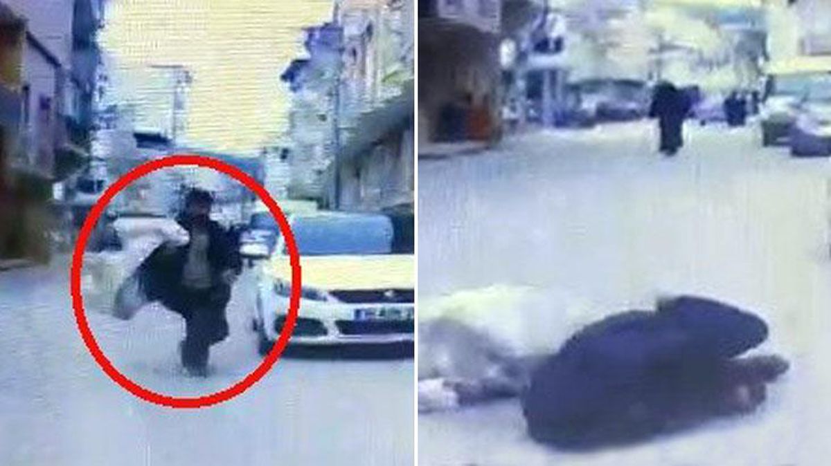 Film sahnelerini aratmayan olay! Aracın önüne atlayıp kaza süsü vermeye çalıştı, gerçek kamerada ortaya çıktı