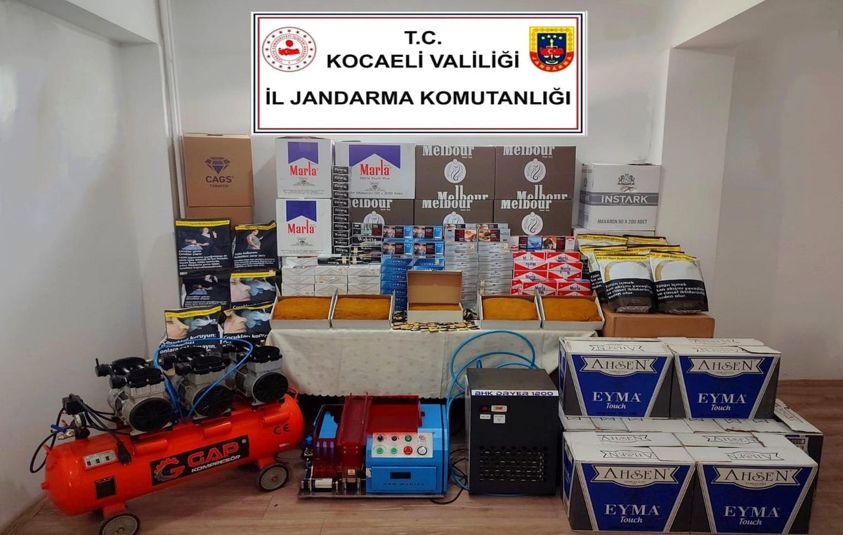 Kocaeli\'de 333 bin 400 makaron ele geçirildi