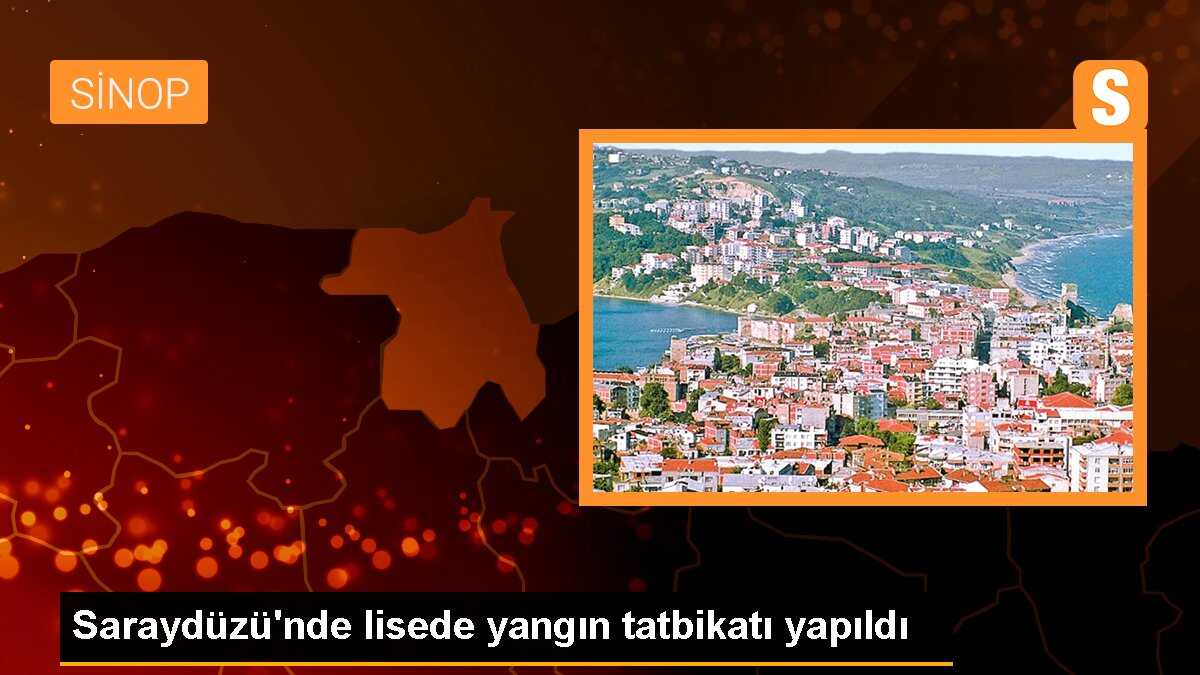 Saraydüzü\'nde lisede yangın tatbikatı yapıldı