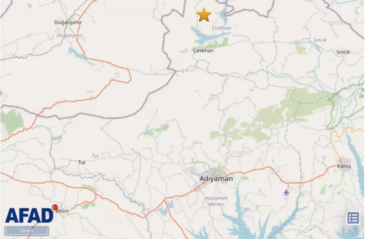 Adıyaman Çelikhan\'da 4.4 Büyüklüğünde Deprem Oldu