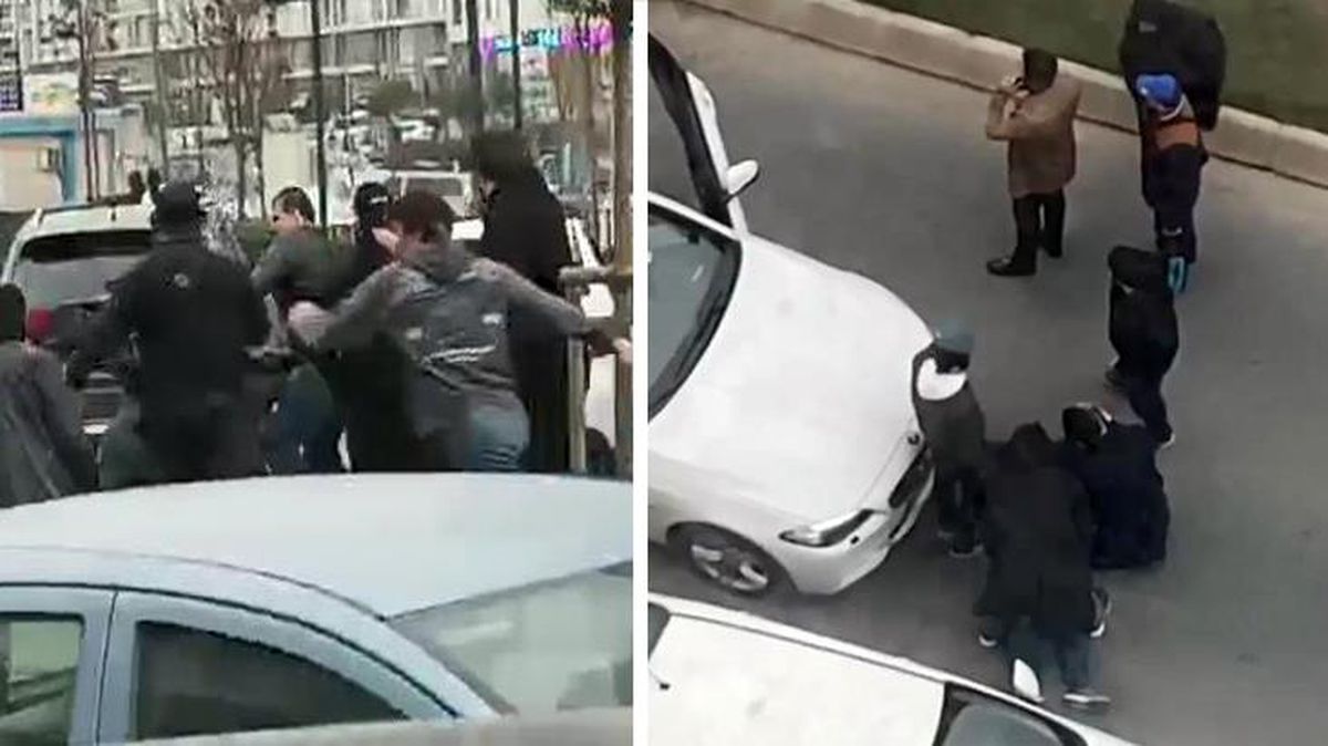 İstanbul'da silahlı iki grubun kavgası kamerada! Sivil polis silah çekerek ayırdı