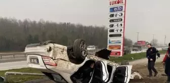 Takla atan otomobildeki Gülbahar öldü, sürücü yaralı