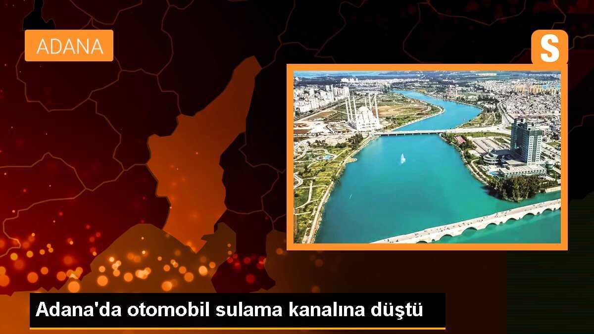 Adana\'da otomobil sulama kanalına düştü