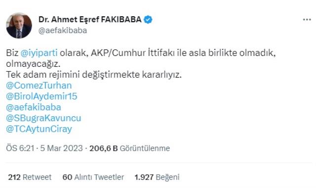 AK Parti'den İYİ Parti'ye geçen Fakıbaba'dan olay sözler: Cumhur İttifakı ile asla birlikte olmayacağız