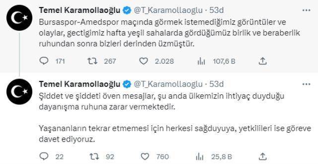 Bursaspor-Amedspor maçındaki gerilim siyasetçilerin de tepkisini çekti: Tehlikeli bir oyun oynanıyor