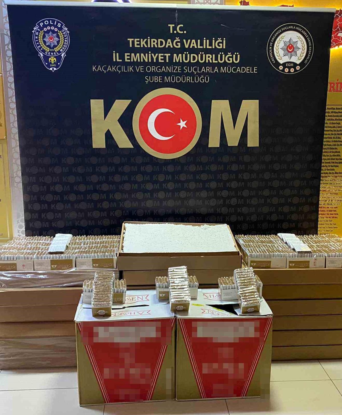 Tekirdağ\'da 115 bin adet makaron ele geçirildi