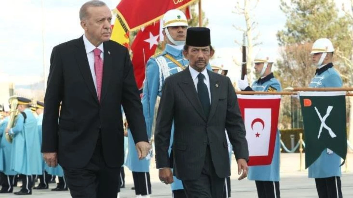 Brunei Sultanı Ankara\'da! 5 anlaşma imzalandı, Cumhurbaşkanı Erdoğan\'dan "Deprem" teşekkürü geldi