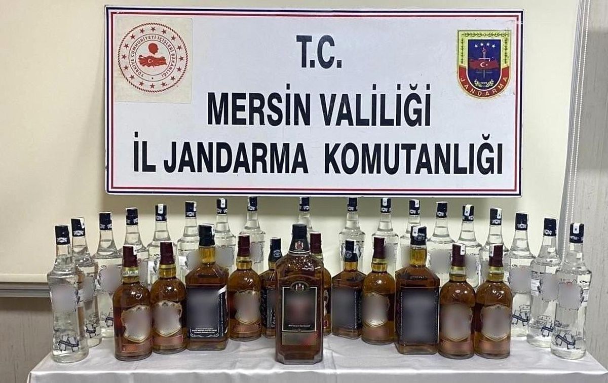 Mersin\'de kaçak alkol ve sigara operasyonu