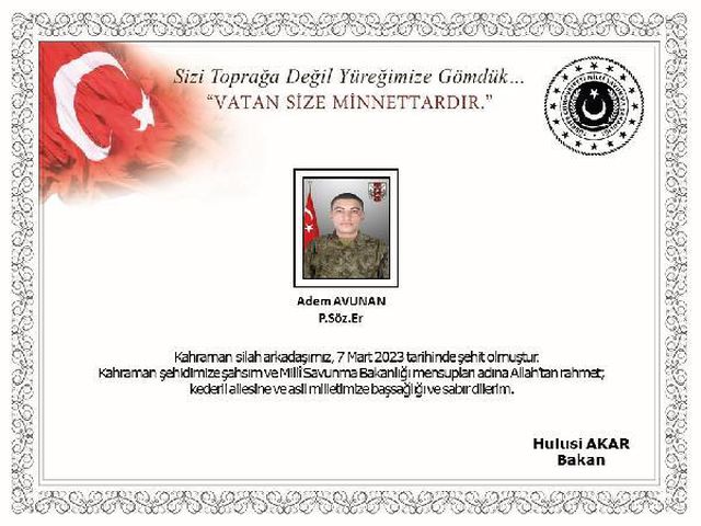 Acı haber geldi: Pençe-Kilit operasyonu bölgesinde yaralanan 1 asker şehit oldu Acı haber geldi: Pençe-Kilit operasyonu bölgesinde yaralanan 1 asker şehit oldu