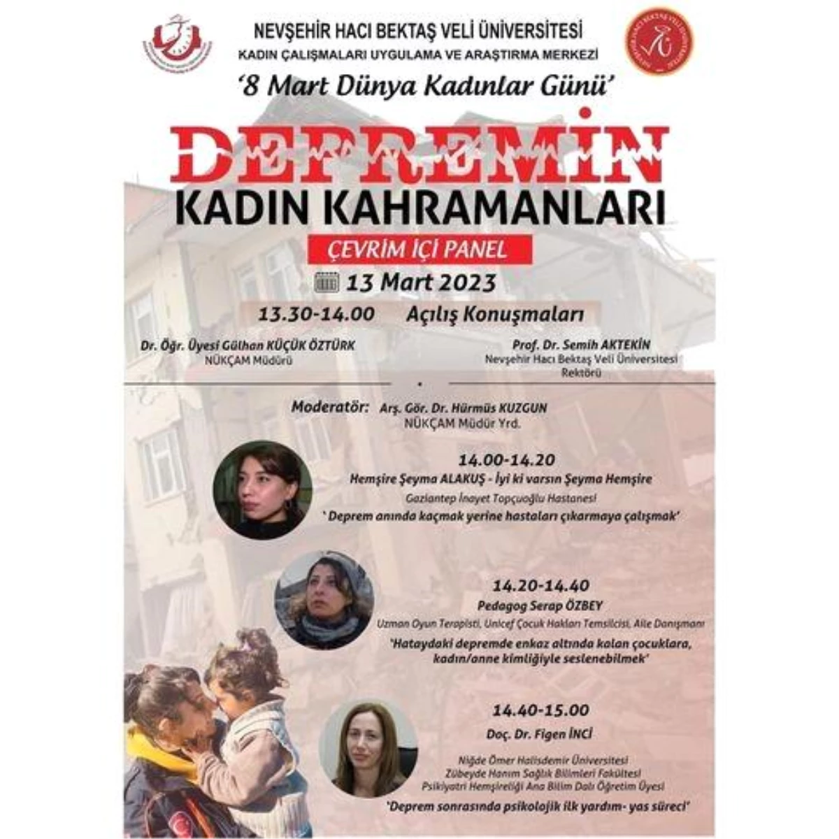 NEVÜ\'de "Depremin Kadın Kahramanları" konulu panel düzenlenecek
