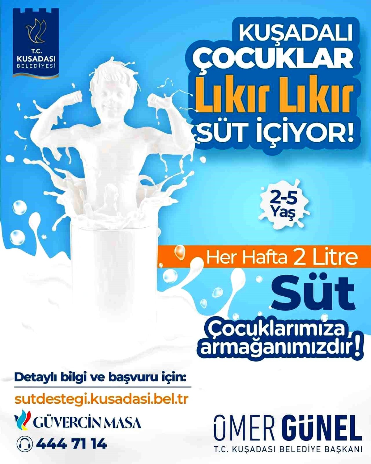 Kuşadası Belediyesi\'nin süt desteği sürüyor
