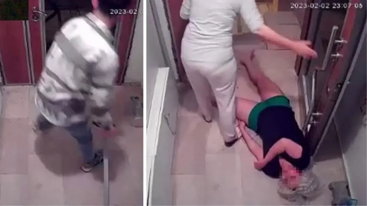 Dehşet anları kamerada! Demir çubukla darp edilen kadın kanlar içinde yere yığıldı