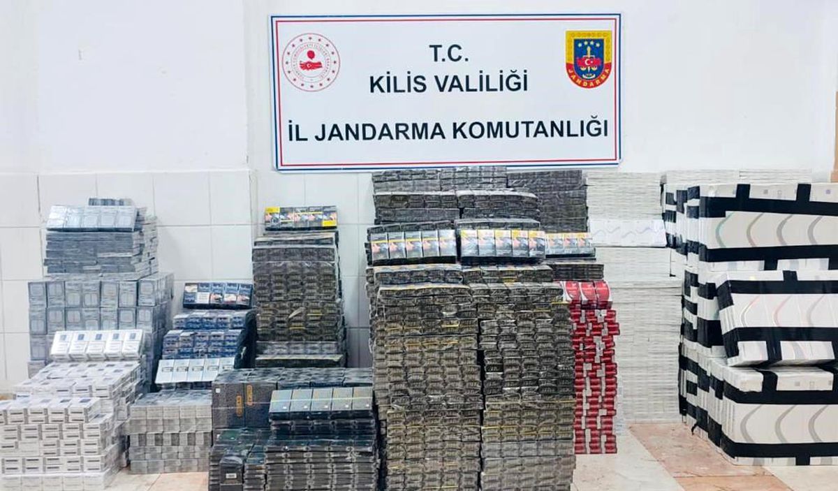 Kilis'te 15 bin 850 paket kaçak sigara ele geçirildi