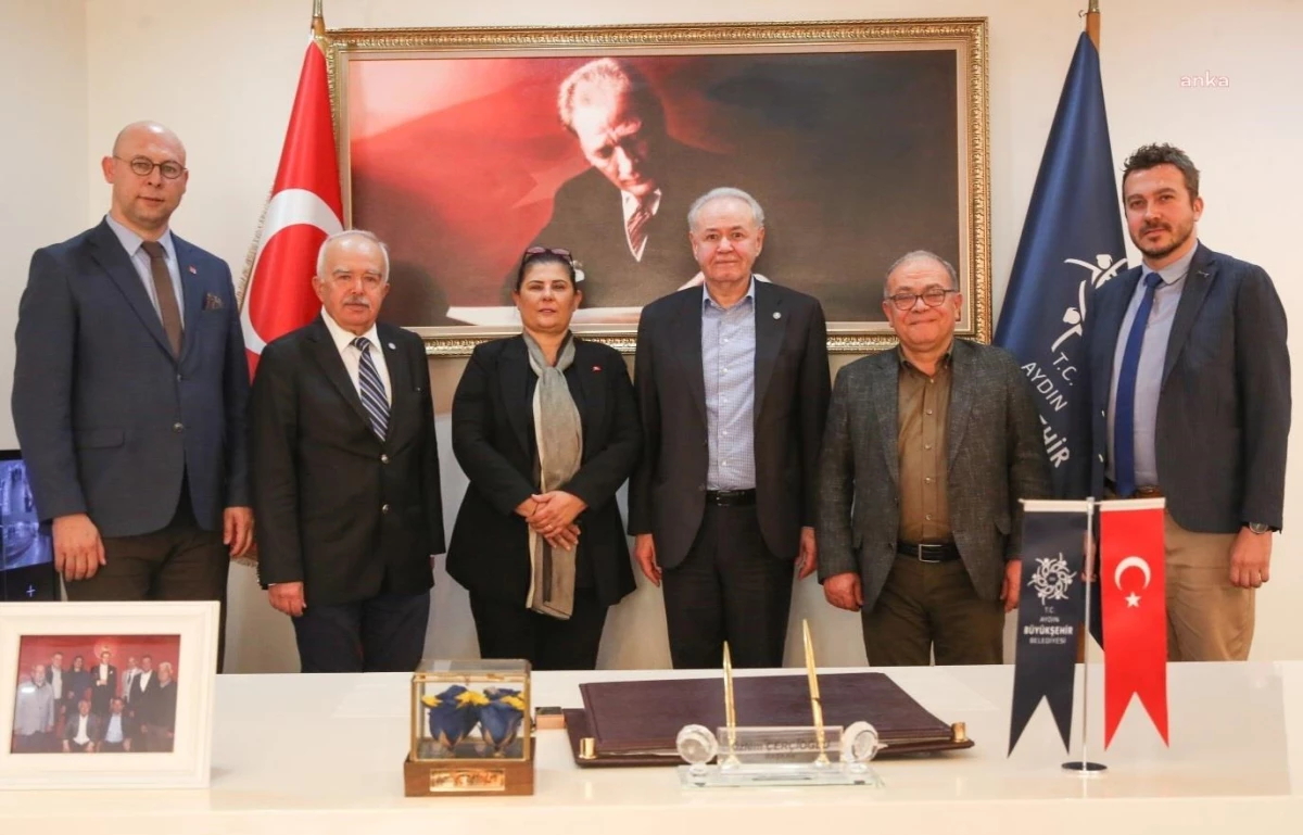 CHP ve İyi Parti\'den Aydın Büyükşehir Belediye Başkanı Çerçioğlu\'na Nezaket Ziyareti