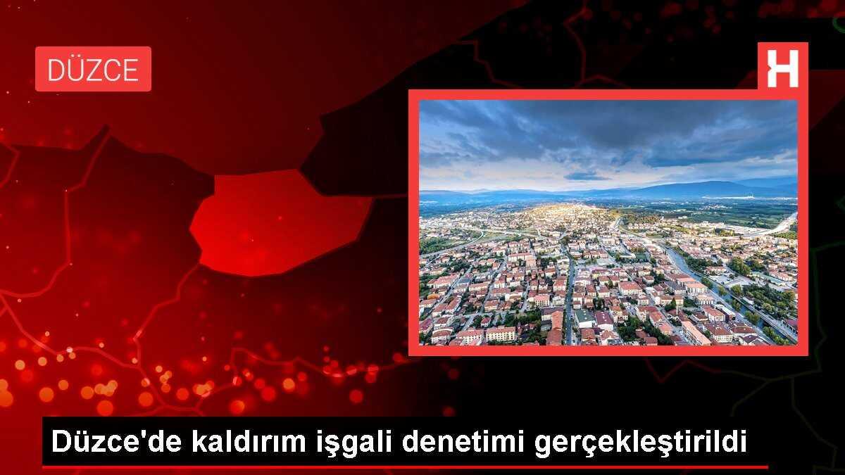 Düzce'de kaldırım işgali denetimi gerçekleştirildi