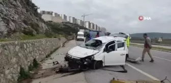İstinat duvarına çarpan araç takla attı: 2 ölü, 1 yaralı