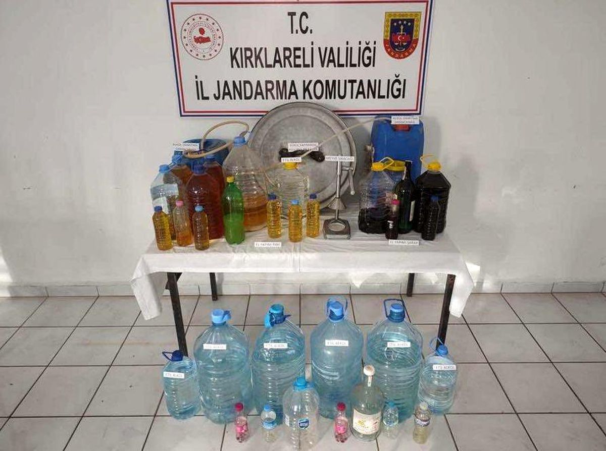 Kırklareli\'de sahte içki operasyonu