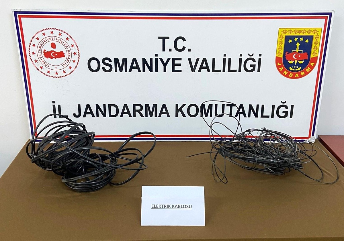 Telefon direklerinden kablo hırsızlığına tutuklama