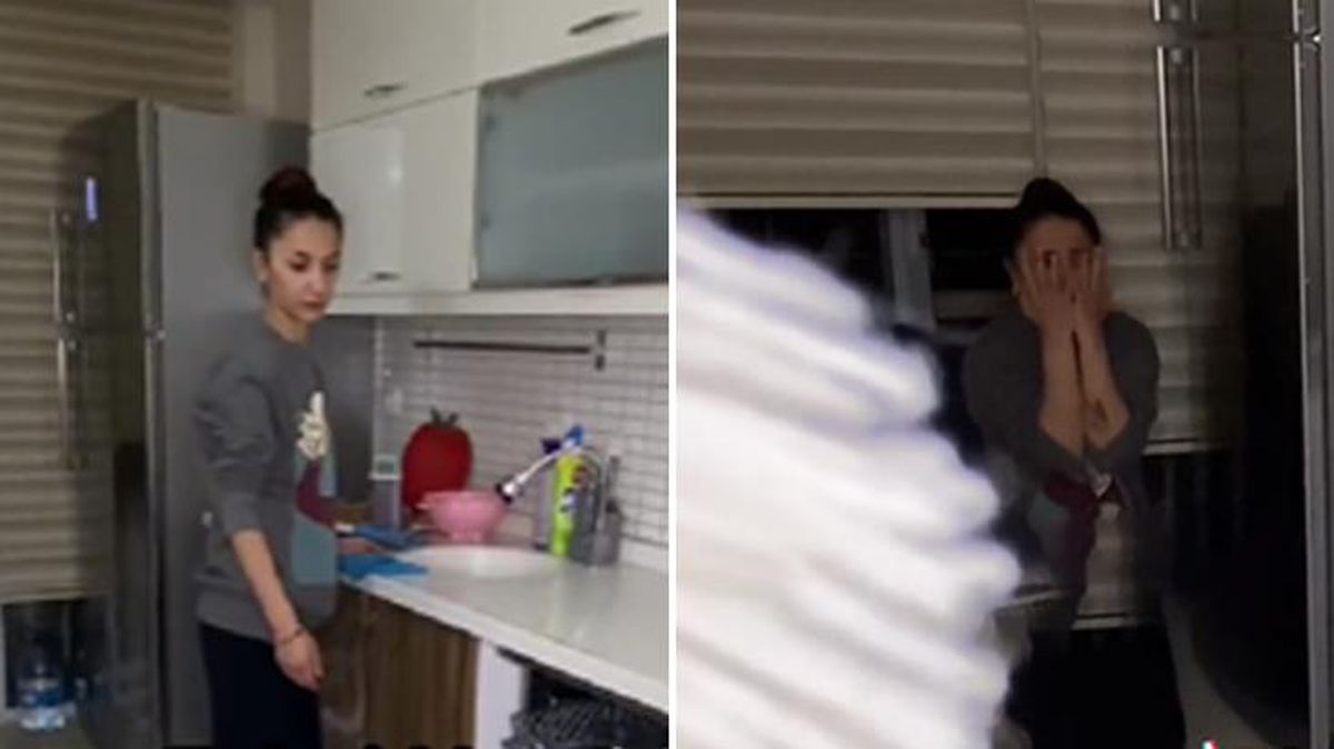 Yaptığı şakayla eşini ağlama krizine soktu! Tepki çeken görüntüleri sosyal medyada paylaştı