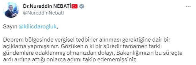 Bakan Nebati'den Kılıçdaroğlu'na: İyi bir danışman bulmanızı tavsiye ederim