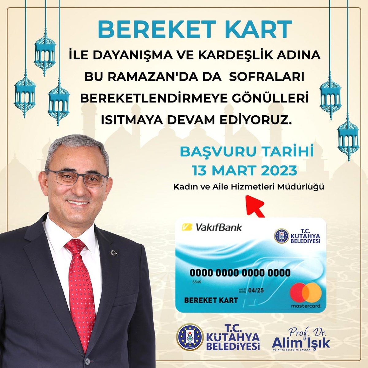 \'Bereket kart\'ın limiti 500 TL\'ye çıkarıldı
