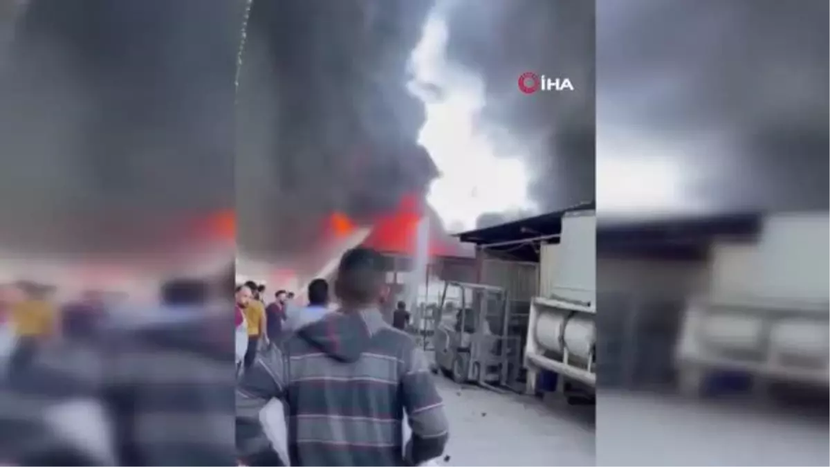 Irak'ta boya fabrikasında yangın