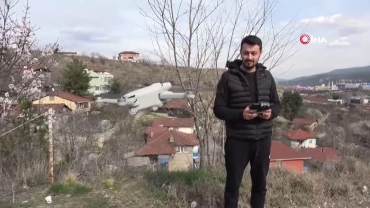 Şahin drona saldırırken böyle görüntülendi