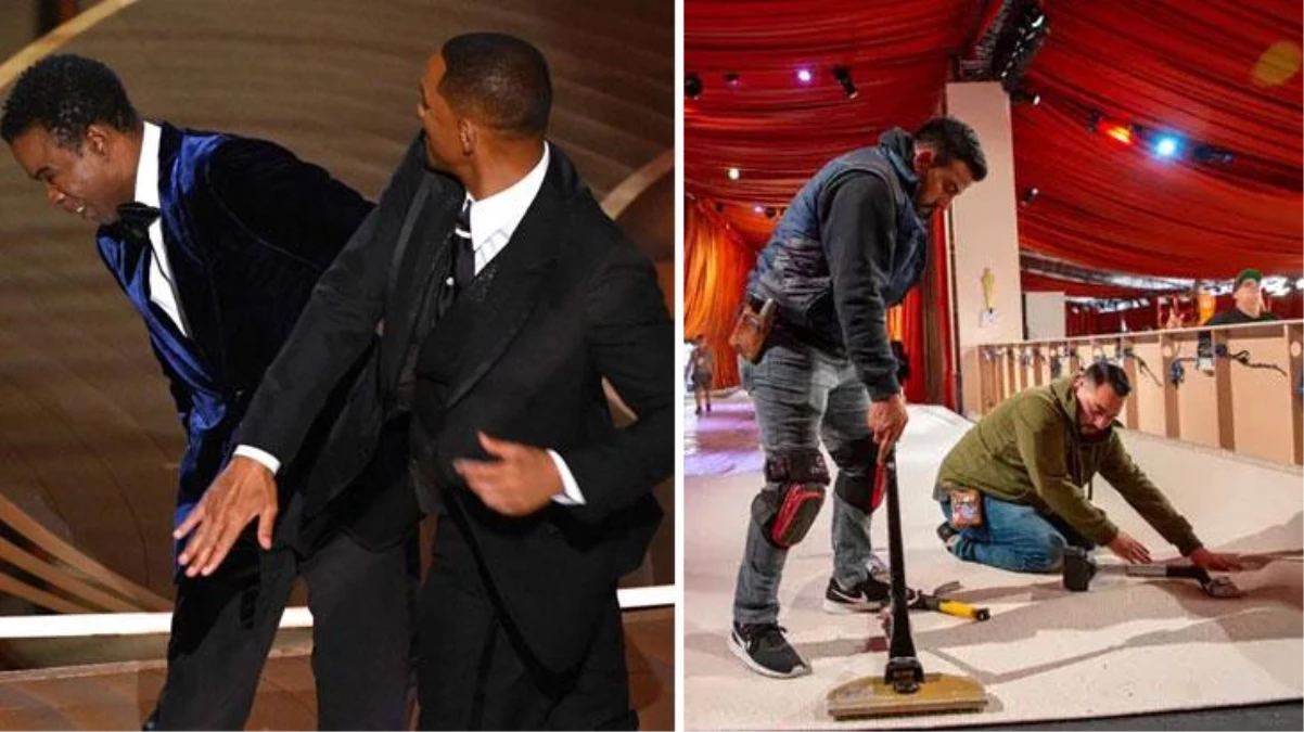 Will Smith\'in attığı tokat sonrası Oscar Töreni\'nde kırmızı halının rengi değişti