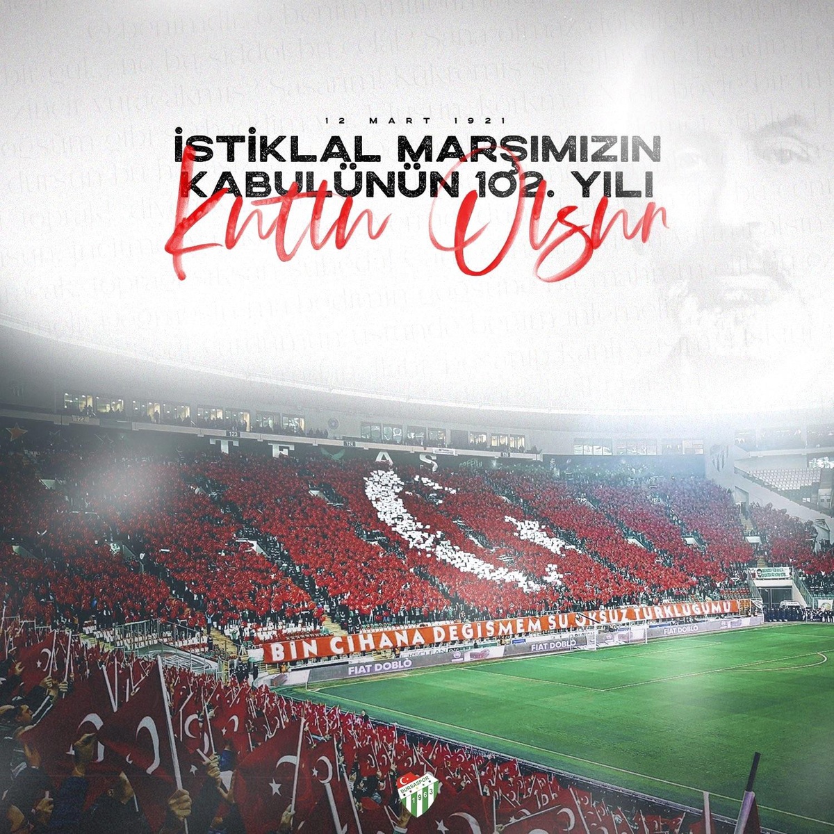 Bursaspor\'dan İstiklal Marşı mesajı