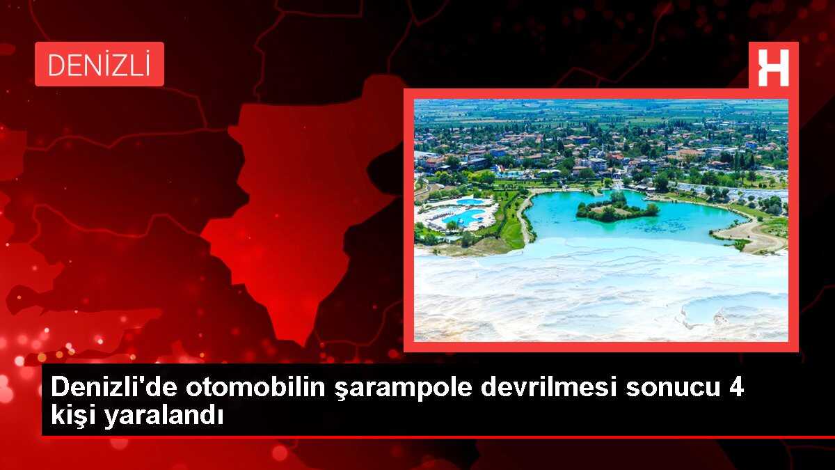 Denizli'de otomobilin şarampole devrilmesi sonucu 4 kişi yaralandı