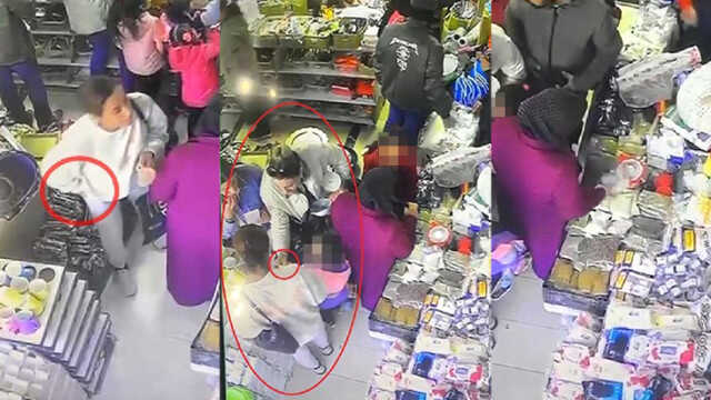 Mağazada yere düşen altınları alıp gittiler