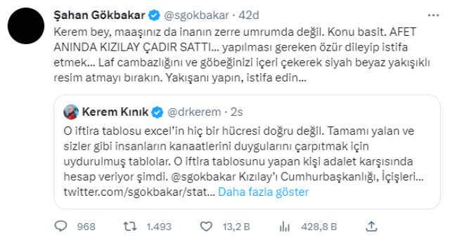 Tartışma maaşlara sıçradı! Şahan Gökbakar, paylaştığı tabloyla Kınık'ı istifaya davet etti