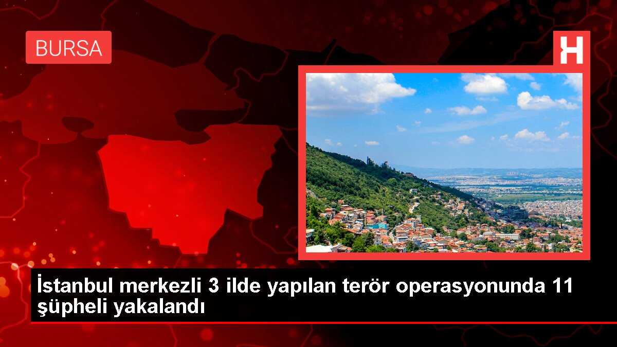 İstanbul merkezli 3 ilde yapılan terör operasyonunda 11 şüpheli yakalandı