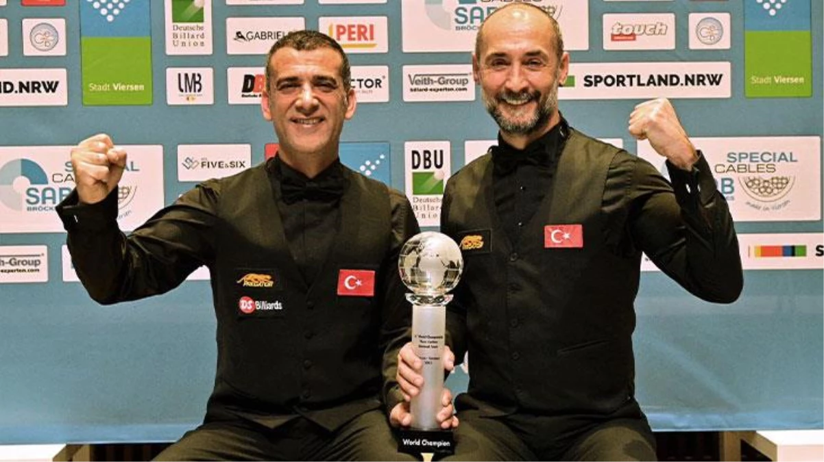 Milli Takımlar Dünya 3 Bant Bilardo Şampiyonası\'nda Türkiye, üst üste 3. kez şampiyonluğa ulaştı