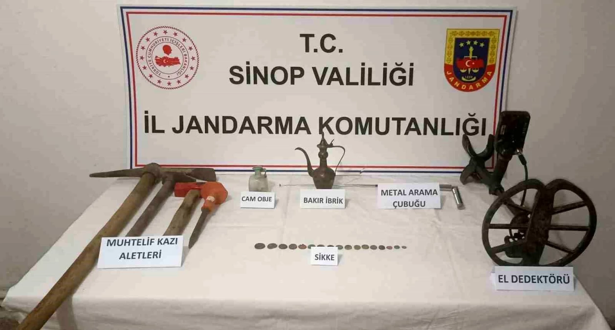 Sinop\'ta kaçak kazı operasyonunda 1 gözaltı