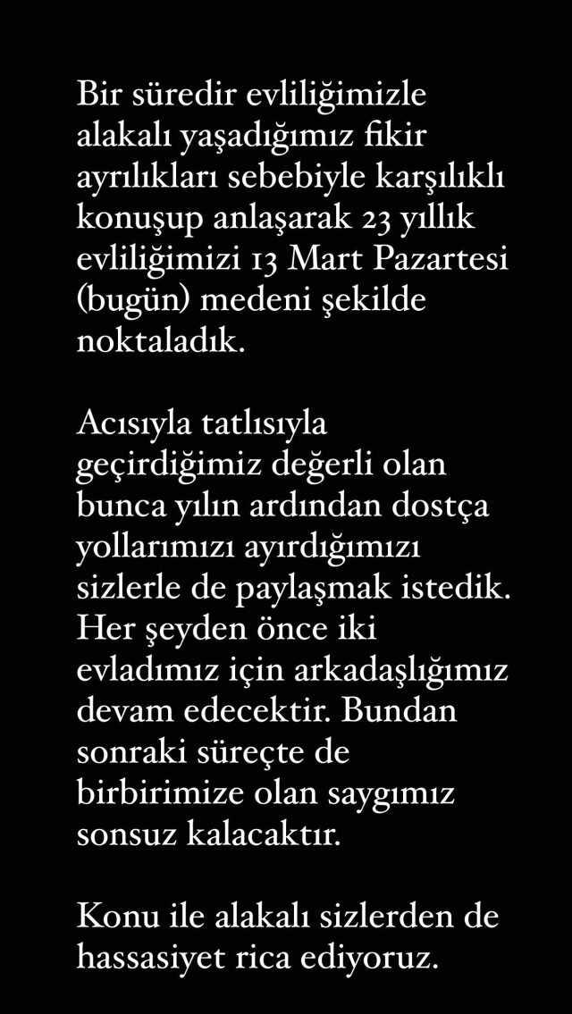 Sosyeetik isim Aslı Şen ve iş insanı Metin Şen'in 23 yıllık evliliği tek celsede bitti