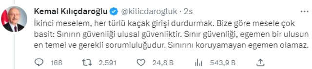 Cumhurbaşkanı Adayı Kılıçdaroğlu: 'Cumhurbaşkanlığımın İki Önemli Hedefi Var: Suriyelileri Vatanlarına Kavuşturmak. Cumhurbaşkanı Adayı Kılıçdaroğlu: 'Cumhurbaşkanlığımın İki Önemli Hedefi Var: Suriyelileri Vatanlarına Kavuşturmak.