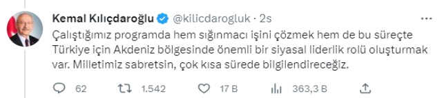 Cumhurbaşkanı Adayı Kılıçdaroğlu: 'Cumhurbaşkanlığımın İki Önemli Hedefi Var: Suriyelileri Vatanlarına Kavuşturmak. Cumhurbaşkanı Adayı Kılıçdaroğlu: 'Cumhurbaşkanlığımın İki Önemli Hedefi Var: Suriyelileri Vatanlarına Kavuşturmak.