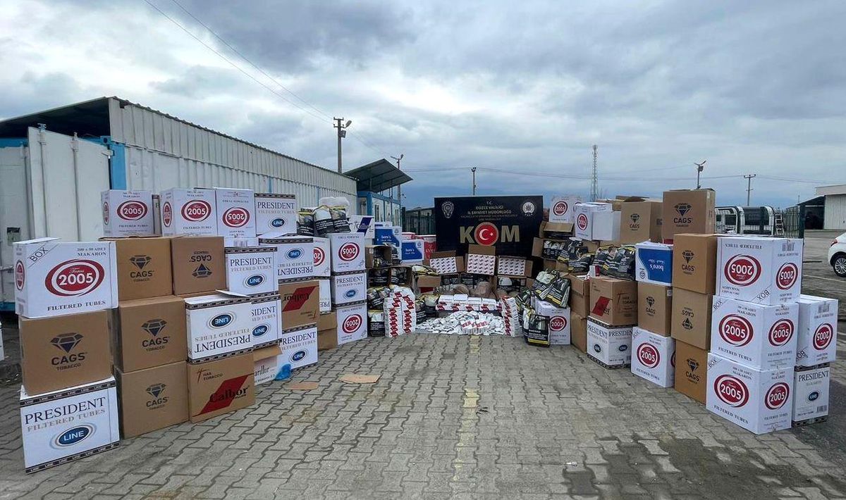 Düzce\'de kaçak tütün ve mamullerini satan iş yerlerine operasyon