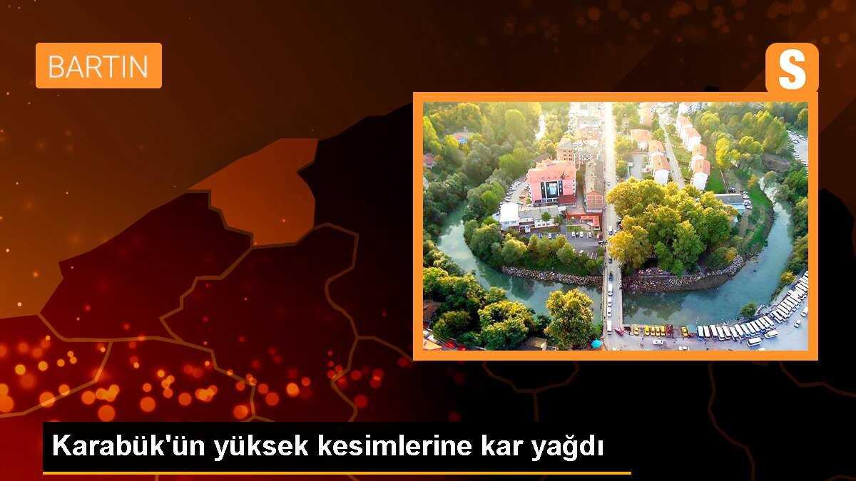 Karabük\'ün yüksek kesimlerine kar yağdı