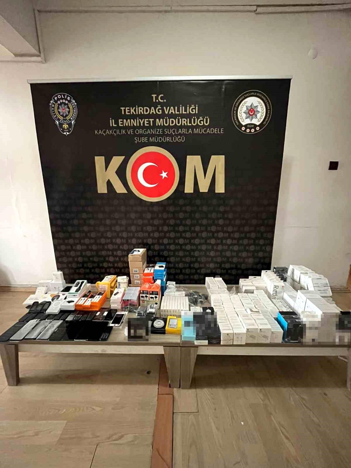 Tekirdağ\'da kaçak elektronik cihazı operasyonu
