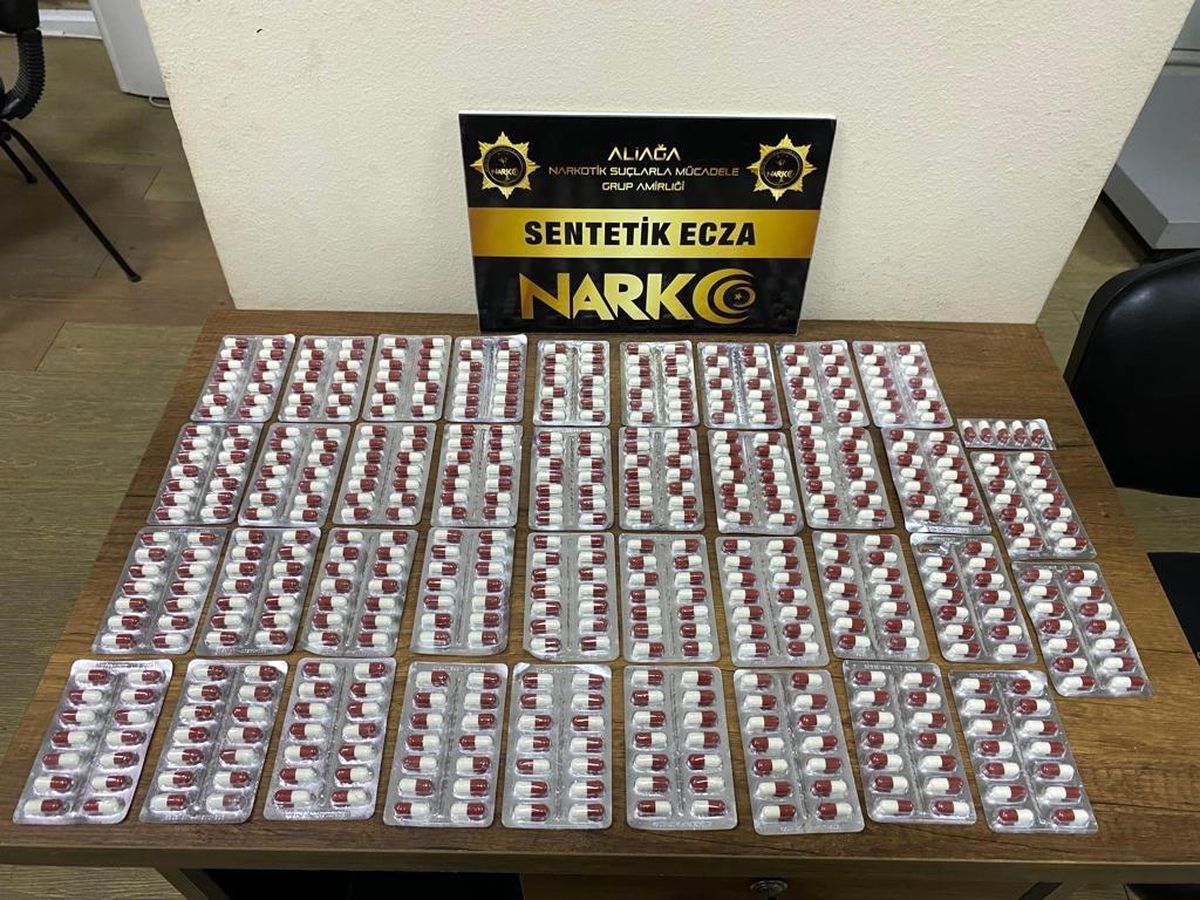 Aliağa'da 530 adet sentetik hap ele geçirildi