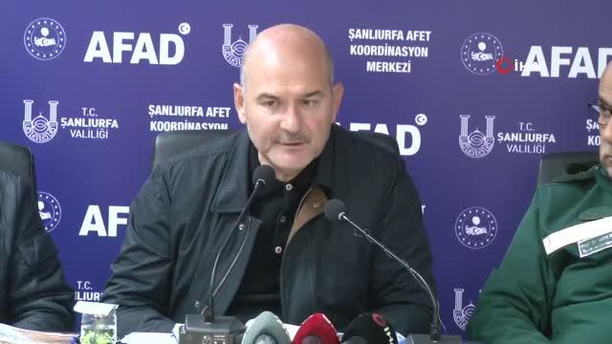 İçişleri Bakanı Süleyman Soylu: 'Şanlıurfa'da 12, Adıyaman'da 2 can kaybımız var'