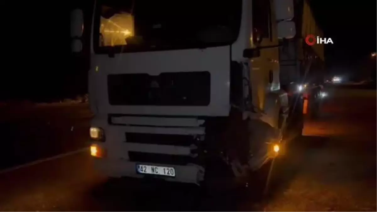 Kamyon ile otomobilin çarpıştığı kazada 2 kişi yaralandı