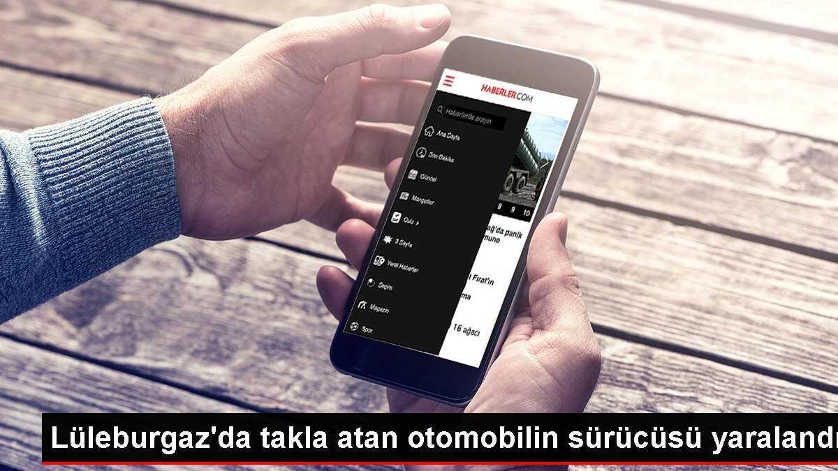Lüleburgaz'da takla atan otomobilin sürücüsü yaralandı