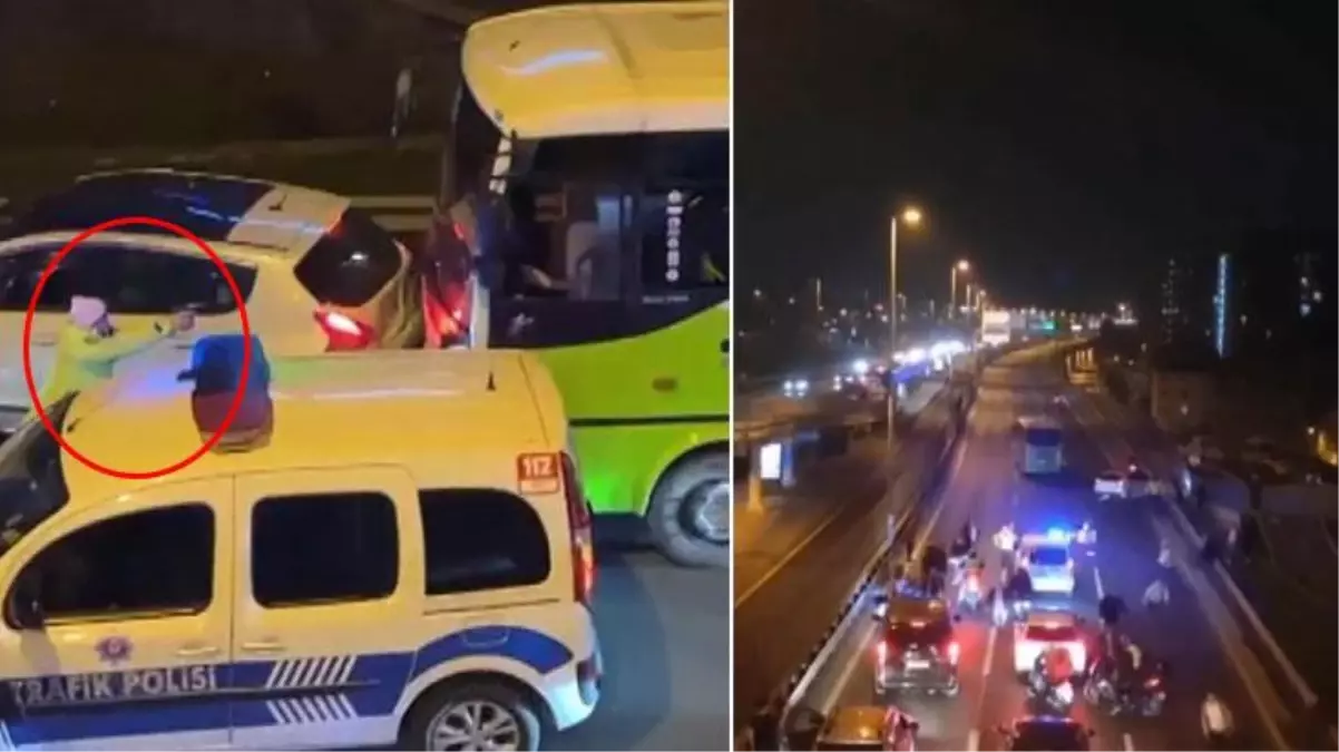 50 km\'lik kovalamaca! Pendik\'te polisi peşine takan yolcu midibüsü İstanbul\'u birbirine kattı