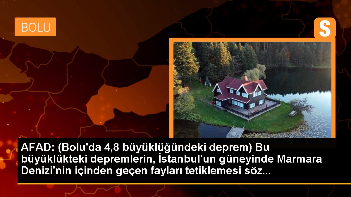 AFAD Deprem ve Risk Azaltma Genel Müdürü Tatar\'dan Bolu\'daki depremle ilgili açıklama Açıklaması