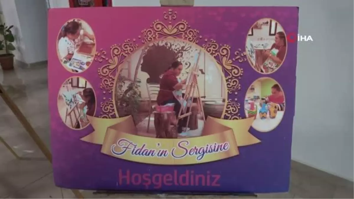 Duygularını tuvale döken down sendromlu Fidan, resim sergisinden elde ettiği geliri depremzedelere bağışlayacak