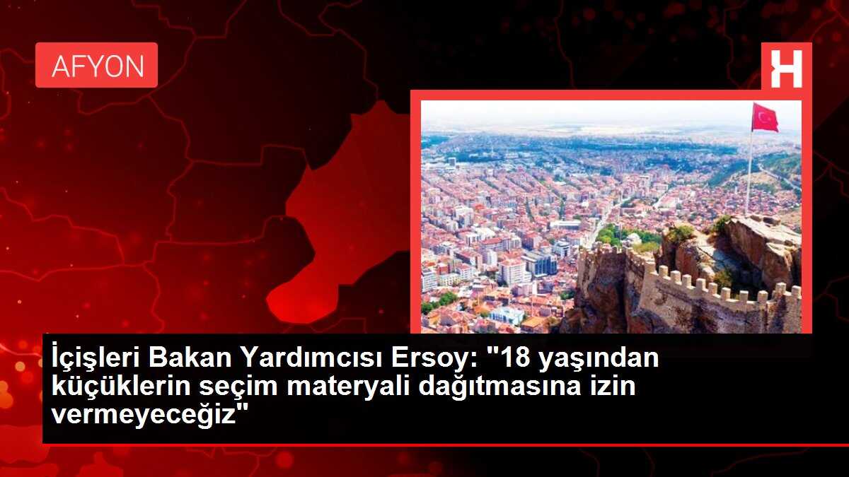 İçişleri Bakan Yardımcısı Ersoy: '18 yaşından küçüklerin seçim materyali dağıtmasına izin vermeyeceğiz'